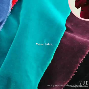 tissu de veste de lycra de velours de coton de haute qualité pour la vente en gros